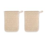 IDEANATEGRATE 2pcs Cotton and Linen Bar Soap Bags with Loop and Hook Design Quick Drying Portable Soap Pouches for Face Washing and Make up Remove Multi-function Savers