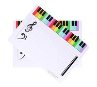 IDEANATEGRATE 2pcs Double-Sided Dry Erase Whiteboard with Music Staff Lines, Small Size Music Practice and Teaching Board for School and Home Use