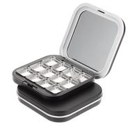 IDEANATEGRATE 2pcs Eye Shadow Palette Makeup Palettes Empty Magnetic Plastic Metal Tray Can Store 12 Pans Convenient Storage Multi-purpose Women Personal Use