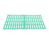 IDEANATEGRATE 2pcs Green Plastic Rabbit Cage Mats Foot Resting Cushions Wear-resistant Floor Pads for Small Animals Guinea Pigs Hamsters Reusable Cage Foot Cushions