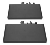 IDEANATEGRATE 2pcs Microphone Support Clamp-on Rack Tray with Thickened Design and Anti-fall Feature Plastic and Stainless Steel Storage for Live Streaming and Recording