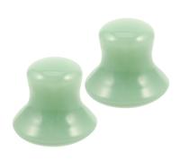 IDEANATEGRATE 2pcs Mushroom Shaped Jade Gua Sha Face Scraper Massage Tools for Eye and Face with Easy Maintenance and Effective Massage, for Home and Spa Use