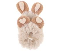 IDEANATEGRATE 2pcs Plush Hair Tie Bunny Ear Shaped Hair Rings for Keeps Hairstyle Orderly with Compact Design Creative and Fashion Accessories for Daily Use