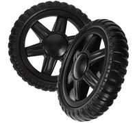 IDEANATEGRATE 2pcs Replacement Plastic Shopping Cart Wheels Casters for Small Trolley Luggage Cart Caster Accessories Sturdy Trolley Wheel Replacements for Stair Climbing