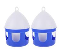 IDEANATEGRATE 2pcs Reusable Pigeon Water Dispenser 2l Pvc Portable Bird Feeder with Compact Design for Garden and Poultry Use