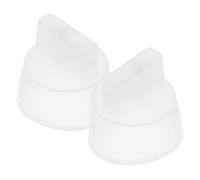 IDEANATEGRATE 2pcs Silicone Switch Knob Covers for Gas Stove and Microwave, Rotary Knob Protective Caps, Oven and Household Switch Replacement Caps, Dustproof Button Protectors