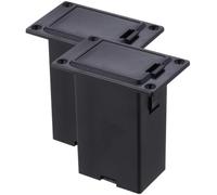 IDEANATEGRATE 2pcs Sturdy 9v Guitar Battery Case with Plastic and Metal Construction, Lightweight and Easy to Use Surface Mount Battery Holder for Guitar and Bass Accessories, for Indoor