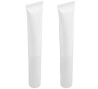 IDEANATEGRATE 2pcs Travel Size Empty Plastic Tubes 15ml for Foundation and Concealer with Flocked Head, Refillable Makeup Travel Containers for Creating Your Own Blends and Daily Makeup Routine