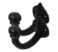 IDEANATEGRATE 2pcs Wall Hooks Heavy Duty Cast Iron Coat Hooks Antique Style Easy to Remove Wear Resistant for Home Decor Bathrooms