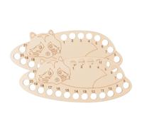 IDEANATEGRATE 2pcs Wooden Sewing Thread Storage Plate Delicate Winder Plate Khaki Colour Prevents Threads from Getting Tangled Not Easy to Break for Novices Cross Stitch Embroidery