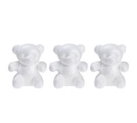 IDEANATEGRATE 3 Pcs White Bear Shape Molds for DIY Crafts with Bipeltate Material, Creative Lovely Appearance, and Decorative Desktop Ornaments