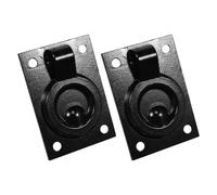 IDEANATEGRATE 304 Stainless Steel Marine Hatch Handle Flush Pull Ring, Matte Black Recessed Boat Deck Hatch Pull Handles for Yacht Cabin Access, 2 Pieces Large Size