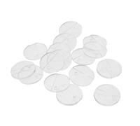 IDEANATEGRATE 30pcs 6 Inch Collectible Figure Stand Base for Action Figures and Miniature Models, Lightweight round Plastic Display Frame with Wide Compatibility, for Office and Home Figure