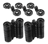 IDEANATEGRATE 30pcs Black Round Plastic Clips for Shade Netting and Net Attachment Strong Wind Resistance and Easy to Attach and Detach, for Building Fixtures and Banner Frames