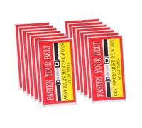 IDEANATEGRATE 30pcs Red Copper Sticker Labels for Safety, Easy to Read Reminder to Fasten Your, Suitable for Cars and Buses, Sturdy Safety Sign Stickers
