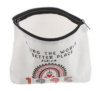 IDEANATEGRATE 30th Birthday Makeup Organizer for Travel Women - 1995 Thick Canvas Portable Cosmetic Bag with Skincare Storage, Travel Makeup Pouch for Female Friends and Sisters