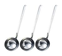 IDEANATEGRATE 3Pcs 60Cc Stainless Steel Soup Ladles Set with 1.5Mm Thick Solid Handles, Reusable Kitchen Serving Ladle Bulk for Household and Restaurant Use