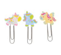 IDEANATEGRATE 3pcs Cute Fantasy Animal Paper Clip Bookmarks Creative Mini Cartoon Clips for Office School Fun Unique Shaped Finger for Organizing Documents