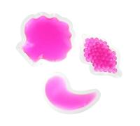 IDEANATEGRATE 3pcs Eye Gel Pack Facial Care Gel Pad Lips-shaped Soothing Cold Packs with Pvc Cool for Hospitals and Doctor's Offices