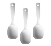 IDEANATEGRATE 3pcs White Pp Kitchen Ladle Set with Long Handle, Multipurpose Soup and Porridge Spoons, Ergonomic Design for Comfortable Cooking and Serving