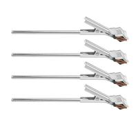 IDEANATEGRATE 4 Pcs Iron Test Tube Holder Clamp Silver Laboratory Clamp Stand for Experimental Work and Professional Research