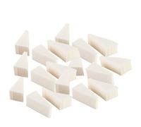 IDEANATEGRATE 40pcs White Wedge Makeup Sponges for Manicure Application and Easy to Hold Cosmetic Puff Wedges for Blending and Press Powder in Makeup and Nail Art