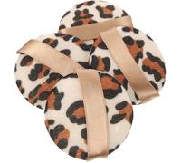 IDEANATEGRATE 4pcs Leopard Print Loose Powder Puff Makeup Accessories Powder Makeup Tool Leopard Printed for Face