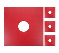 IDEANATEGRATE 4pcs Outer Vinyl Record Sleeves Paper Album Cover Protectors in Red for Record Storage and Display, Prevents Scuff Marks and Tears on 12 Inch Album Covers