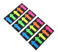 IDEANATEGRATE 4pcs Pet Arrow Index Stickers Label Decals with Writable Surface, Assorted Colours, Exquisitely Crafted for Work and Schools, Easy to Carry and Organise Documents