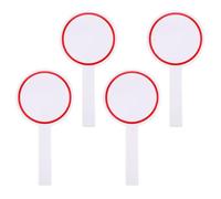 IDEANATEGRATE 4pcs Red Handheld Writing Boards for Scoring and Voting, Easy to Use Foam Dry Erase Paddles that Can Be Erased and Written Repeatedly, for Classroom and Meeting Use