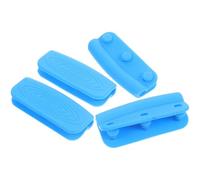IDEANATEGRATE 4pcs Silicone Heat-Resistant Handle Covers Lightweight Pan Handle Protectors Blue for Kitchen and Restaurant Use