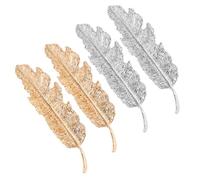 IDEANATEGRATE 4pcs Silver Metal Duckbill Hair Clips for Women, Decorative Hairpins Designed to Hold Curly Hair without Damage, Creative and Romantic Style for Daily Use