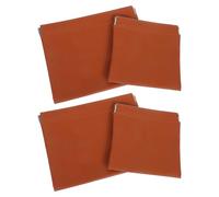 IDEANATEGRATE 4pcs Small Pu Leather Travel Jewelry Pouches Self Closing Makeup Bags Stylish and Practical Organizer for Headphones and Jewelry Storage in Travel and Bedrooms