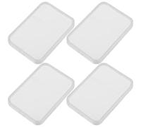 IDEANATEGRATE 4pcs Stamp Storage Box Set Sturdy Plastic Stamp Organizing Case with Lid and Collection Holder for Beginners and Collectors