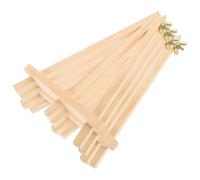 IDEANATEGRATE 4pcs Triangular Mini Easel Display Stands Tabletop Picture Holders Fine Craftsmanship and Smooth Synthetic Material Surface for Art Display and Wedding Sign Use
