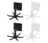 IDEANATEGRATE 4pcs Utensil Hanger Rotatable Utensil Hanger 4.32x3.54x3.54in Abs Multi-Claw Design Lightweight Unique Design Fresh and Beautiful Kitchen Storage