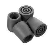 IDEANATEGRATE 4pcs Walker Foot Pads Replacement TPR Non Slip Tips for Crutches and Canes Heavy Duty Ends for Walking Stick Floor Protection