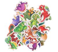 IDEANATEGRATE 50 Sheets of Novelty Dinosaur Laptop Stickers Waterproof PVC Adhesive Decorative and Portable Decal Stickers for Phone Cases and Tablets for Scrapbooking and Handbook