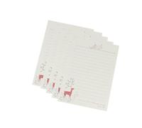 IDEANATEGRATE 50 Sheets White Deer Pattern Letter Writing Paper Stationery, Biodegradable Paper for Writing Letters and Graffiti, Romantic Elk Design in Simple Style