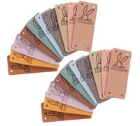 IDEANATEGRATE 50pcs Handmade Leather Labels Sew on Tags for Jeans and Sweaters, Not Easy to Deform, Elegant and Simple Style DIY Accessories for Craft Projects