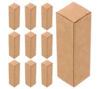 IDEANATEGRATE 50pcs Handmade Lipstick Packaging Boxes Made of Khaki Paper with Convenient Opening Mechanism for Essential Oils and Lipstick Storage Suitable for Daily Use and On-the-go