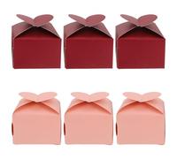 IDEANATEGRATE 50pcs Paper Candy Boxes Wedding Party Favour Multipurpose Packaging Heart and Square Shape Delicate Paper Boxes Can Be Filled with Small Items for Bridal Or Anniversary
