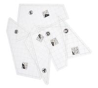 IDEANATEGRATE 5pcs Acrylic Triangle Quilting Ruler Template Set, Sewing Stencil for Patchwork, Crafting and DIY Embroidery Quilting Kit for Beginners and Hobbyists