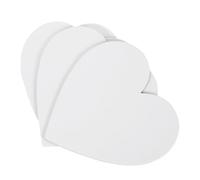IDEANATEGRATE 5pcs Heart Shaped Canvas Boards White Canvas Drawing Board Set Acrylic Paint Compatibility Versatile Use Unique Design Adorable for Painting and Sketching Students and Artists