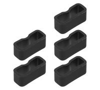 IDEANATEGRATE 5pcs Silicone Watch Band Keepers Replacement Loop Holders for Fitness Tracker Vivosmart3 Jr2 Smartwatch Bands, Comfortable and Secure Hold for Extra Strap in Black