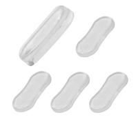 IDEANATEGRATE 5pcs Toilet Lid Cushioning Pads Silicone Pu Self-Adhesive Strong Bonding Quiet Bathroom Toilet Lid Buffer Pads Not Easy to Drop