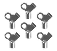 IDEANATEGRATE 6 Pcs Mm Radiator Bleed Key with Internal Square Design Zinc Alloy for Accurate Fit and Temperature Control, Silver Radiator Air Release Tool Suitable for Home Heating System