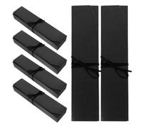 IDEANATEGRATE 6pcs Chocolate Boxes Empty Truffle Box Black Paper 6-grid Packaging Storage Food Safety Wrapping Supplies