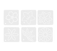 IDEANATEGRATE 6pcs Flower Design Quilting Template Set Made of Bendable Pp Material for DIY Patchwork and Sewing, Includes Fabric Sewing Rulers to Increase Creativity in Handmade Projects