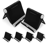 IDEANATEGRATE 6pcs Plastic Desktop Phone Stand with Adjustable Design and Convenient Storage, Multi-use Mobile Phone Holder for Desk Use, Foldable Tablet Stand for Home and Office
